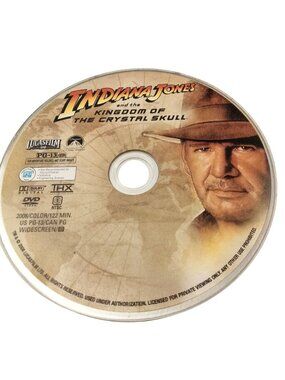 Indiana Jones Kingdom of the Crystal Skull Adventure Lucas Film PG 13 DVD